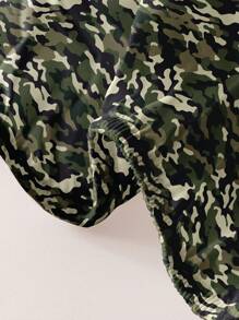 1入 Camouflage 綠色圖案印花刷毛床單，臥室印花床罩，床上用品（不含枕套） - 彩色 - 查看 6