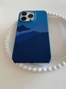 Carbon Fiber Blue Mountains And Seas Phone Case, Anti-Drop Protection - Multicolor - View 3