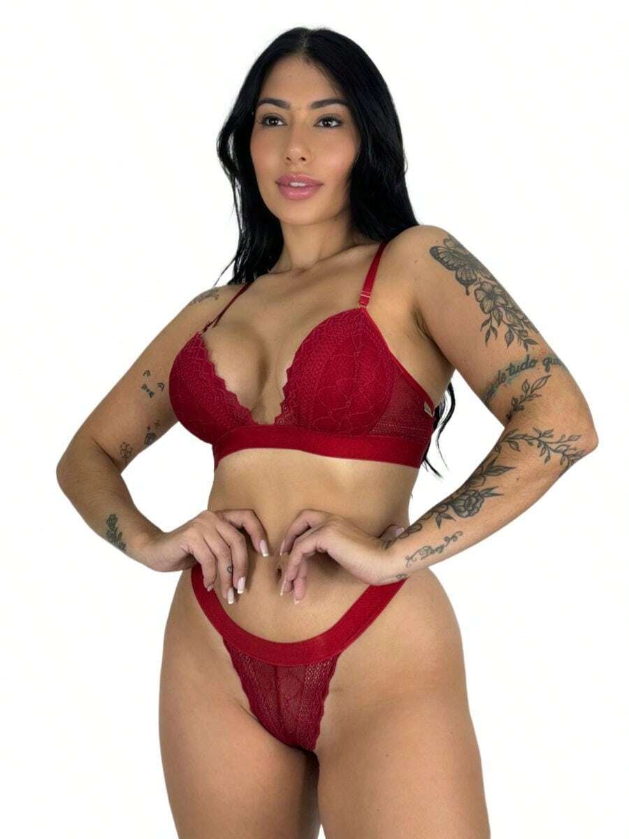 Women Bra & Panty Sets - 紅色 - 查看 1