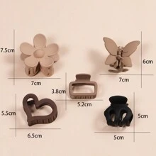 10-11个时尚纯色发夹 - 花朵和蝴蝶图案 - 耐用发夹，适合打造时尚马尾辫和发髻 - 女士和女孩的完美发饰 花朵发夹 派对爪夹 女士发饰 - 彩色 - 查看 4