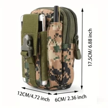 Bolsa Táctica Militar Camuflaje Multifuncional Para Celular Gran Capacidad LEODY - Verde militar - Ver 4