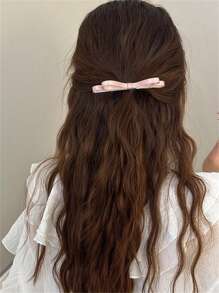 1pc Women's New Summer Fashion Simple Bow Hair Clip, Alligator Clip, Back Head Clip, Hair Accessory, Headwear Claw Clips Hair Claws Hair Barrettes, School Stuff, Elegant, College, Winter Outfit For Women, Bows, Cute, Hair Accessories - Multicolor - View 3