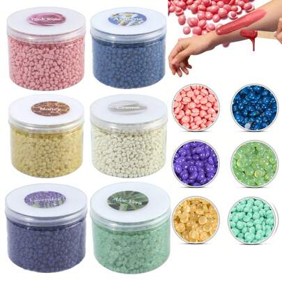 300g Wax Bead For Hair Removal Women And Men Preserved In The Jar, Waxing Bead For Face, Underarms, Legs, Back And Chest