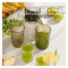 Compact Masticating Slow Juicer, Small Cold Press Juicer Machine, Space-Saving Juice Extractor Maker For Fruit And Vegetables, High Juice Yield, Nutrient And Dense, Easy To Clean, White - Multicolor - View 5