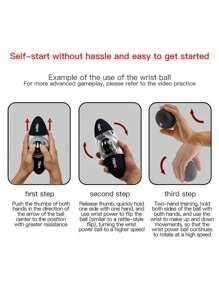 Ein metallischer selbststartender leiser Handgelenk-Powerball Armtrainer