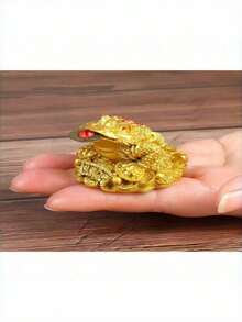 1 件风水金钱蛙、招财蟾蜍摆件，适合招财进宝、乔迁贺礼、新年礼物 - 幸運錢蟾蜍裝飾 - 查看 5