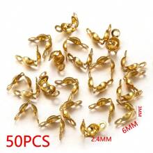 50入組304不銹鋼壓膜間隔咬頭上/下/左/右/右連接器，可打折DIY手鍊項鍊珠寶配件