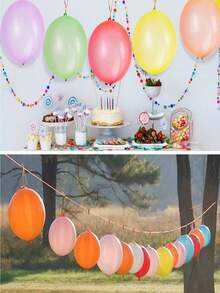 5pcs/Pack Random Colors Punch Balloon Birthday Party Decorations Balloons, Multi-Purpose Balloons - Multicolor - View 2