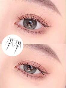 5 Cặp Cổ Tích Lông Mi Dưới, Manga Tiểu Quỷ Phong Cách Tự Nhiên Lông Mi Giả Với Thân Trong Suốt Tự Nhiên Toàn Dải Lông Mi - Lông mi Criss Cross - Xem 2