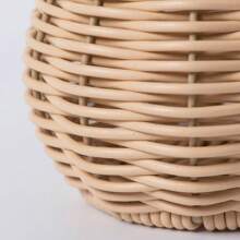 Jarrón de ratán tejido a mano, jarrón de flores de estilo rústico para decoración de escritorio interior - Multicolor - Ver 10