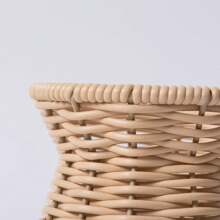 Jarrón de ratán tejido a mano, jarrón de flores de estilo rústico para decoración de escritorio interior - Multicolor - Ver 8