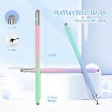 3 In 1 Stylus Pens For Touch Screens, High Sensitivity & Precision Capacitive Stylus Pencil Compatible With Apple IPad IPhone Tablets Samsung Galaxy All Universal Touchscreen Devices - Gradient Purple Pink - View 2