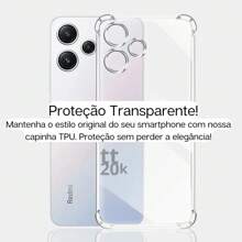 Capinha Xiaomi Redmi 12 Anti Queda Transparente Premium Tpu - Multicolorido - Visão 2