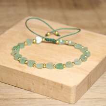 gxtbw 1 件精致女士天然碧玉串珠手链宝石疗愈水晶心形海洋沉积物手链适合情人节、妈妈、母亲、母亲节、礼物 - 手鍊 - 查看 12