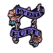 My Knees Hurt Enamel Pin Creepy Knee Bone Brooch Badge Cute Flower Lapel Pin Pin For Clothes Bag Charm School Kpop Backpack Teacher Supplies Bag Charms Office Accessories Shirts Jacket Jewelry Christmas Halloween Autumn-Winter Accessories,Suitable For Teens, Youth,Men,Casual, Outdoor, Athletic, Vacation, Graduation Gifts, Birthday, Daily Wear Clothes Pin Funny Teacher Gifts Costume Accessories