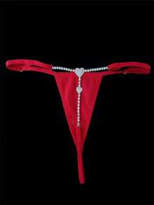 Summer Beach Sexy Rhinestone Body Chain With Ankle Bracelet, Waist Chain And String Panties For Women - Silver - View 14