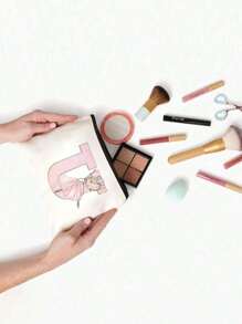 1 túi đựng đồ trang điểm họa tiết hoạt hình cho bé gái múa ba lê, túi đựng mỹ phẩm, túi đựng đồ trang điểm di động, quà tặng cho bé gái hộp đựng mỹ phẩm cầm tay, túi đựng đồ nhẹ, túi đựng đồ vệ sinh cá nhân du lịch túi đựng đồ ăn nhẹ túi đựng đồ để sắp xếp quà tặng sinh nhật tốt nghiệp cho phụ nữ túi đựng đồ trang điểm đựng son môi, cọ, chăm sóc da, điện thoại di động, tiền xu, đồ nhỏ, dùng cho gia đình, quà tặng, kỳ nghỉ và lễ hội Halloween Giáng sinh đa chức năng, phong cách Boho, cho ngày lễ bãi biển, bộ sưu tập phòng tắm, bộ sưu tập phòng ngủ, sức chứa lớn - Màu be - Xem 4