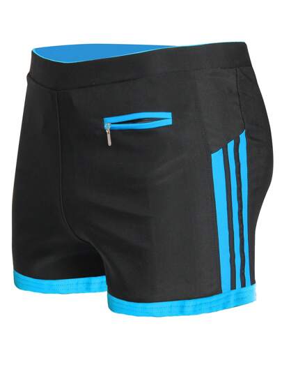 Latest Men's Outdoor Sports Beach Casual Contrast Stripe Board Shorts,Hawaiian