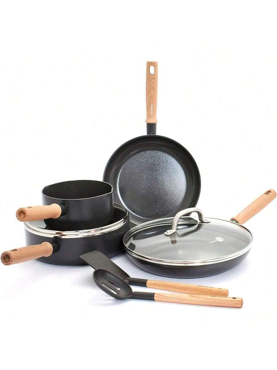 Hudson Healthy Ceramic Nonstick, 8 Piece Cookware Pots And Pans Set ...