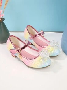Girls' Fashion High Heel Shoes, Princess Style Crystal Dance Shoes For Children In Spring And Autumn - Multicolor - View 3