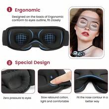 3D Sleeping Mask Block Out Light Sleep Mask For Eyes Soft Sleeping Aid Eye Mask For Travel Eyeshade Night Breathable Slaapmasker - Multicolor - View 4