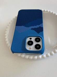 Carbon Fiber Blue Mountains And Seas Phone Case, Anti-Drop Protection - Multicolor - View 2