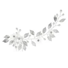 1 stuk metalen bladdecoratie haarkam voor dames, romantische Mori-stijl haaraccessoire voor bruiloften