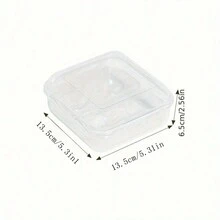 1 pezzo Cassetta Porta Uova Da 2/4/6 celle, da frigo, da esterno, da cucina, antiurto, portatile per il campeggio - Trasparente - Visualizzare 3