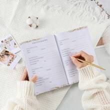 1pc Hardcover Notebook -The Wedding Planner Checklist: A Portable Guide To Organizing Your Dream Wedding,Plan The Ideal Wedding,Back To School,Thanksgiving Gifts
