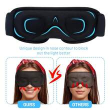 3D Sleeping Mask Block Out Light Sleep Mask For Eyes Soft Sleeping Aid Eye Mask For Travel Eyeshade Night Breathable Slaapmasker - Multicolor - View 3