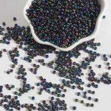 2 毫米 1800 颗金属玻璃种子珠、小工艺珠、小隔珠，用于制作珠宝 DIY 手链项链