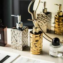 Luxury American Style Ceramic Dispenser Bottle For Hotels And Clubs, Press Bottle For Shampoo, Shower Gel, Hand Wash Or Conditioner Home Bathroom Decor Fall Decor Back To School - Multicolor - View 2