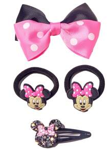 4pcs Cartoon Colorful Hair Accessories Set, Simple And Cute, Personalized, Fashionable, Popular, Suitable For New School Year, Festivals, Birthdays, Parties, Girls' Dress-Up Hair Accessories