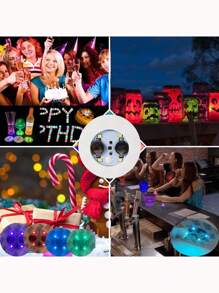 5入組LED杯墊，七種顏色可選，閃爍著的燈光照亮杯子，使飲料在黑暗中發光，適用於派對、婚禮、聚會，吸睛的裝飾品 - 多色 - 查看 5