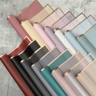 20pcs Gold-Edged Waterproof Flower Wrapping Paper, Suitable For Flower Shops, DIY Floral Packaging, Mother's Day, Valentine's Day, Anniversaries, Weddings, Graduations, And Gift Wrapping,
