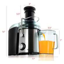 Cusimax Shop Wide Mouth Extractor Juice Machine With Dual Speed Centrifugal Stainless Steel Juicer, 3.5 Cup, Chrome Silver - Multicolor - View 3