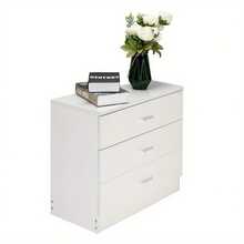 [FCH] Modern Simple 3-Drawer Dresser White - White - View 8