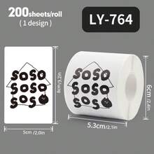 200 miếng dán/băng dán Graffiti 3,2 inch mỗi ngày, con dấu đóng gói quà tặng, nhãn dán trang trí, nhãn dán chống thấm nước, tem/nhãn dán sổ lưu niệm hoạt hình dễ thương, đề can phác thảo vẽ tay, nhãn dán niêm phong bao bì cuộn tròn, đề can thủ công sáng tạo, đề can Vinyl chống nước Quà tặng tự làm/điện thoại/máy tính xách tay /Pad/Đồng hồ/Xe máy/Chai - Nhiều màu - Xem 7