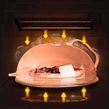 1PC 微波炉加热罩 冰箱保鲜罩 防虫蔬菜罩 微波炉加热专用罩 隔热蔬菜罩 食物罩 塑料食物罩 耐热食物 餐厅通用热菜盘 袋子 收纳盒 储物盒 厨房