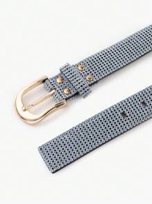 Cinturones de moda con piedras azules claras - A - Ver 4