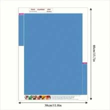 1 peça Pintura de diamante redonda faça você mesmo multicolorida para meninas, decoração de parede com padrão de ponto cruz, adequada para iniciantes e amantes de artesanato, decoração essencial para sala de estar, quarto, escritório e outros espaços internos - Multicolorido - Ver 2