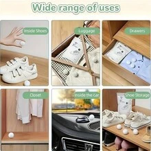 6 pièces Boules désodorisantes pour chaussures de sport, chaussures , armoires à chaussures, chaussettes, boules désodorisantes pour éliminer les odeurs des pieds et chaussures, rafraîchissant aromatique de longue durée - Noir - Voir 6