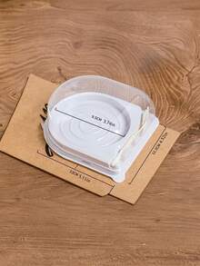 4pcs Cake Roll Packaging Box, Suitable For Cakes, Swiss Rolls, Tiger Skin Rolls, Sliced ​​Bread, Baking, And Pastries With Transparent Half Round Plastic Box, With Forks Gift Bag Party Kitchen - White - View 8