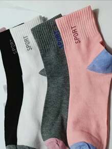 Kit 1 Pares Meias Feminina Coloridas - Cano Alto - Multicolorido - Visão 4