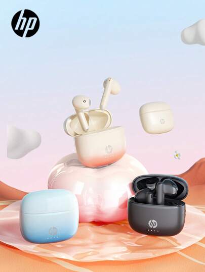 HP New 5.4 Wireless Earbuds, True Wireless In-Ear Headphones, 30 Hours Of Playback Time, Compatible With Apple, Android And Other Devices, With Creative DIY Stickers, Exquisite Gifts, The Best Gift For Halloween And Christmas, USB To Type C