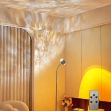 1pc Water Ripple Atmosphere Lamp Dual-Head Sunset Projector Light For Living Room, Studio Background - Multicolor - View 2