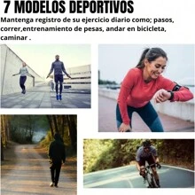 Reloj inteligente 7+1, viene con 7 correas, monitoreo de salud, carga inalámbrica, llamadas Bluetooth, reloj inteligente, control de voz - Multicolor - Ver 8