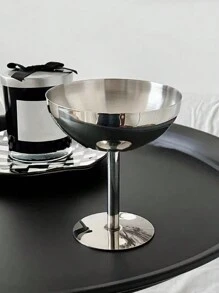 1 pieza/2 piezas Tazas de acero inoxidable para helado, postre, tazón de ensalada de frutas, tazón de frutos secos, taza de café