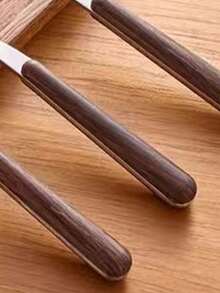 2入組不鏽鋼水果叉和保溫刀套裝，復古風格高檔餐具，適用於甜點和蛋糕，家居用品 - 銀色 - 查看 7