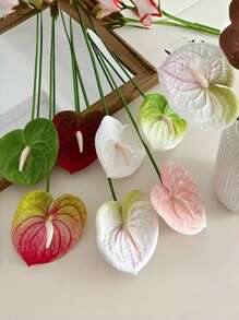 1/2/4/6 件仿真红掌百合花，适用于婚礼、办公室派对、酒店、家居餐桌装饰、情人节、生日毕业典礼、家居装饰、返校装饰、学校用品 - 多色 - 查看 10